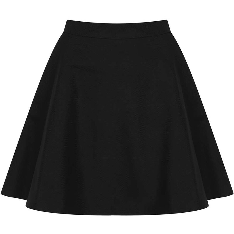 Topshop Textured Pocket Skater Skirt