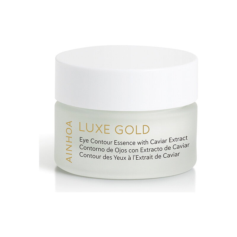 Ainhoa Luxe Gold Eye Essence – gelový krém na oční okolí s kaviárem pro zralou pleť 15 ml