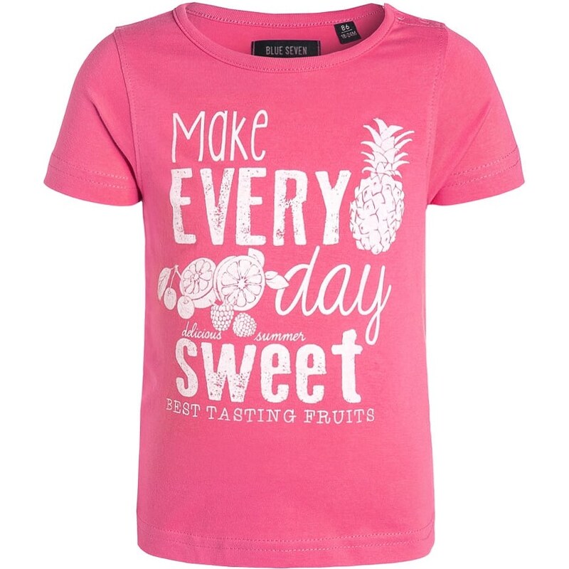 Blue Seven Dívčí tričko s ovocem - růžové