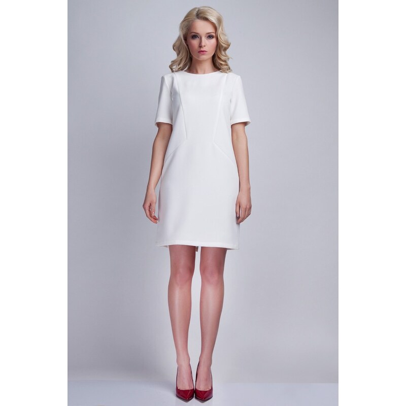 Elegantní bílé šaty Lanti 118
