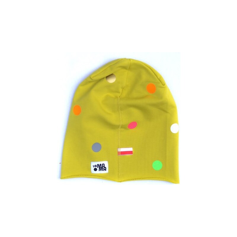 Lamama Chlapecká čepice puntíkovaná - zelená