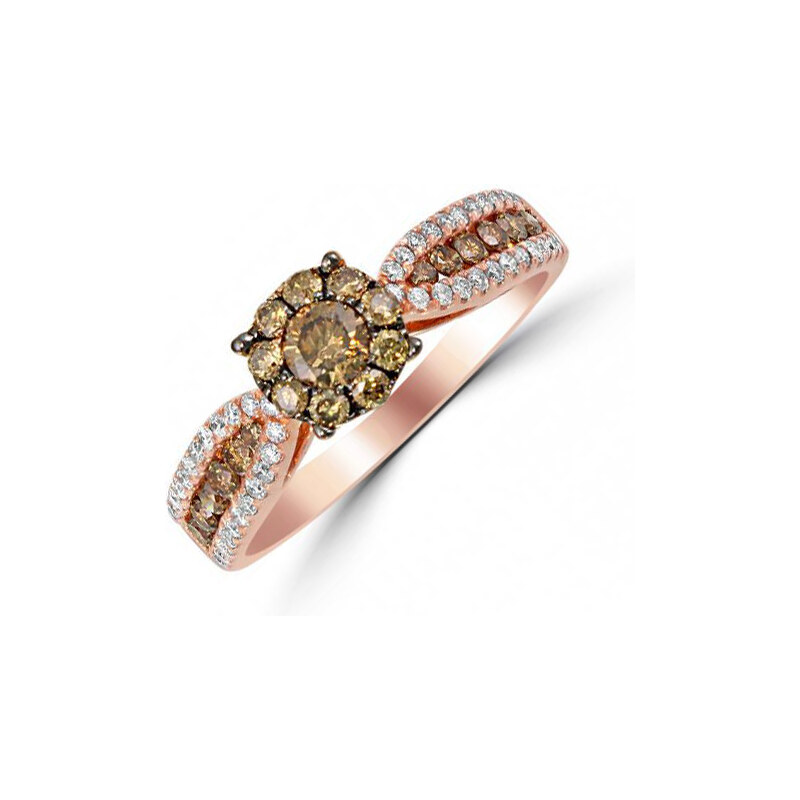 Eppi Zásnubní zlatý prsten plný diamantů Daman