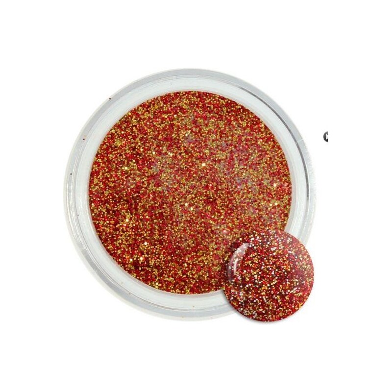 Allepaznokcie barevný akrylový pudr 4g červený gitter Allepaznokcie F4157-69