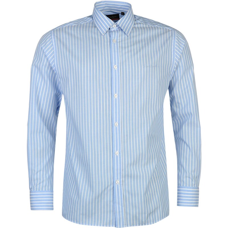 Pierre Cardin Long Sleeve Shirt Mens, blue/wht stripe