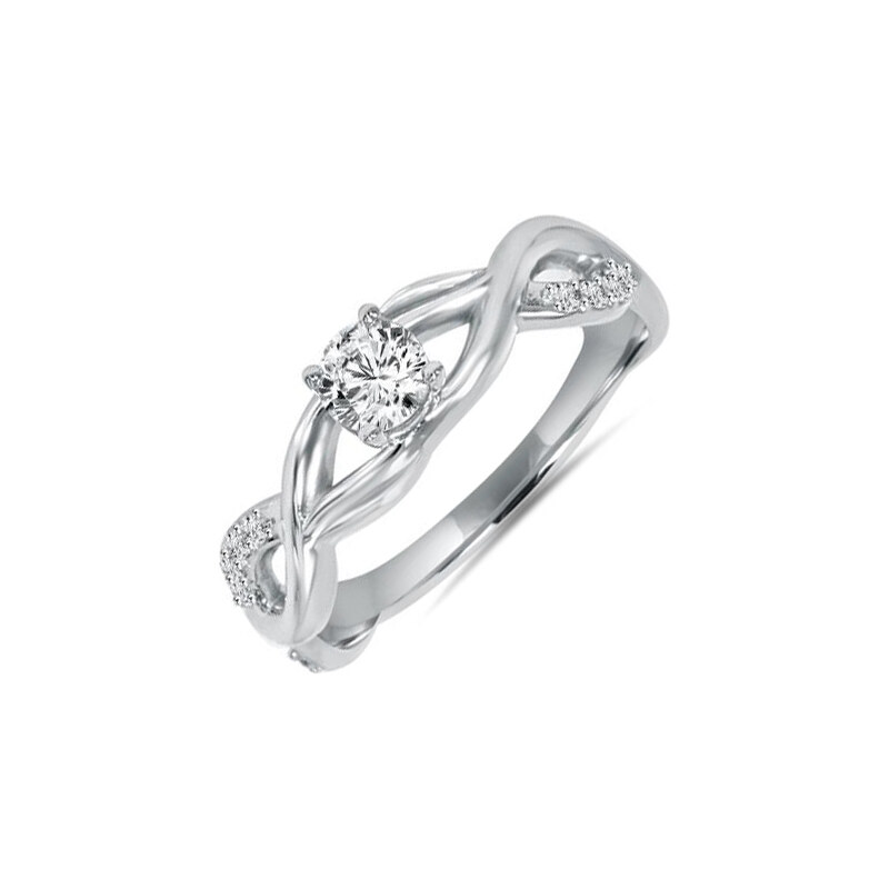 Eppi Propletáný diamantový zásnubní prsten Dilah