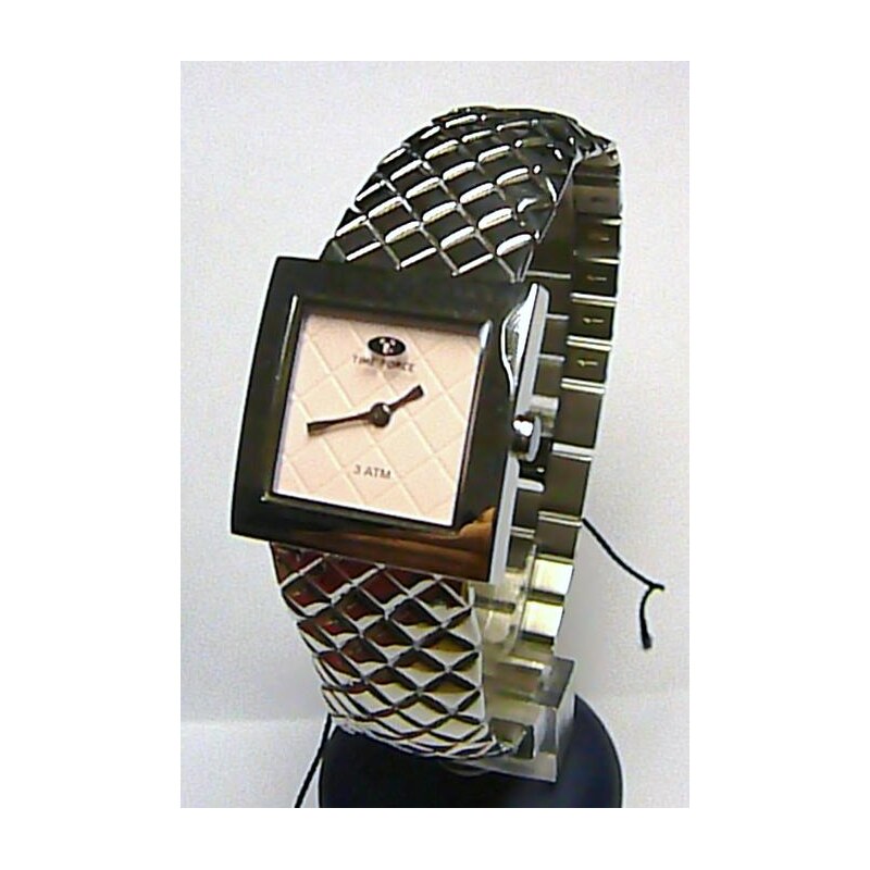 Dámské stříbrné luxusní hodinky TIME FORCE 2049L s růžovým