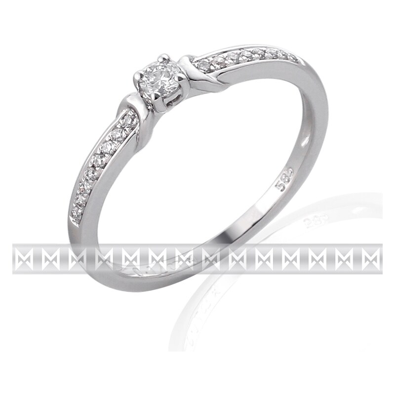 GEMS DIAMONDS Zásnubní prsten s diamantem, bílé zlato brilianty Briline 3860836-0-54-99