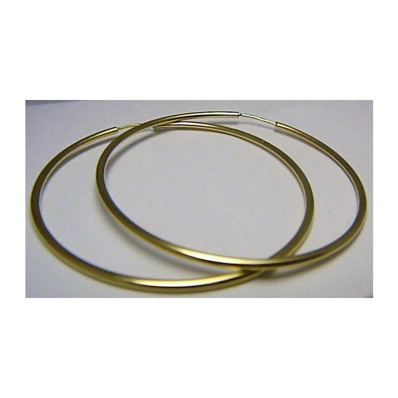 Klenoty Budín Dámské obrovské velké zlaté kruhy 50mm/5cm 585/1,62gr 17673266