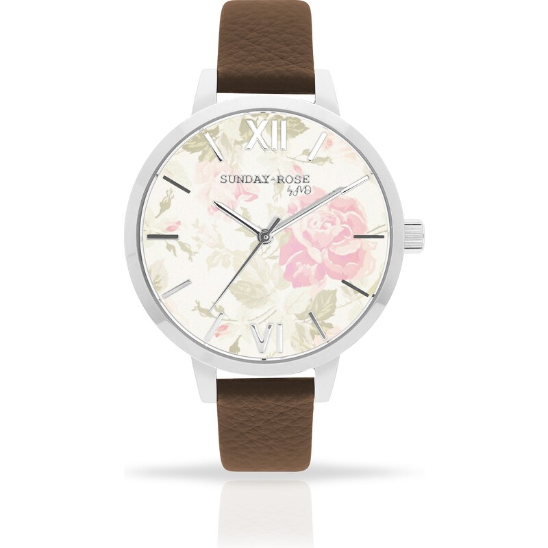 JVD Dámské luxusní designové hodinky SUNDAY ROSE Alive VINTAGE FLOWERS 17670320