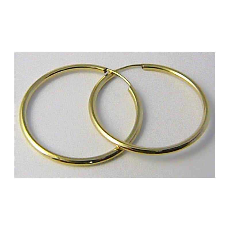Klenoty Budín Dámské velké zlaté kruhy 26mm/2,6cm 585/0,76gr H575 18848051
