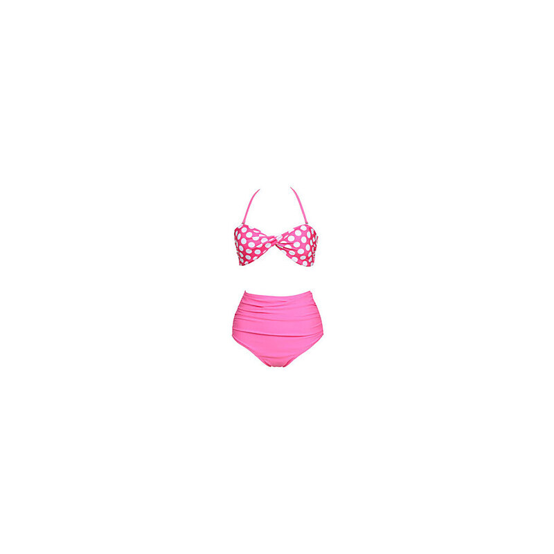 LightInTheBox Women's Vintage Style Pink Polka Bikini