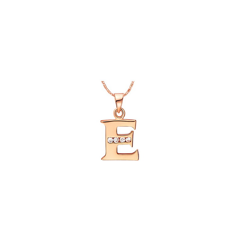 LightInTheBox GracefulE-Logo Alloy Women's Necklace With Rhinestone(1 Pc)(Gold,Silvery)