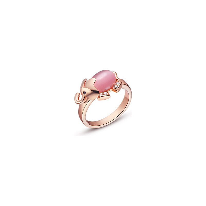 LightInTheBox Fashionable Sliver With Cubic Zirconia Oval Women's Ring(Pink,White,Green)(1 Pc)