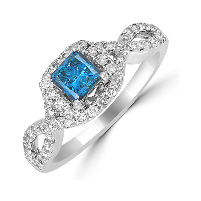 Eppi Zásnubní prsten s princess diamantem Omewy