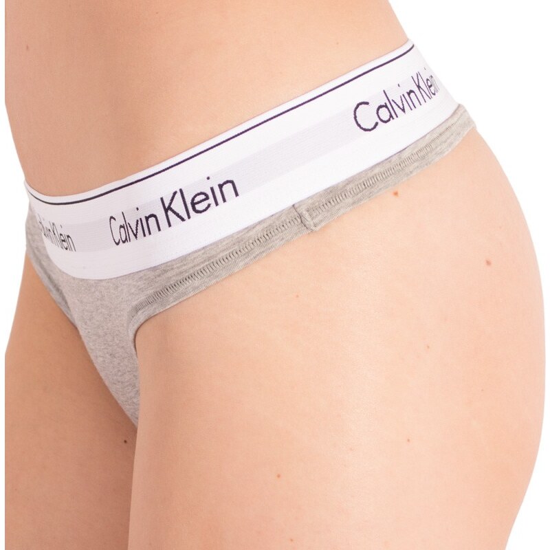 Dámská tanga Calvin Klein šedá