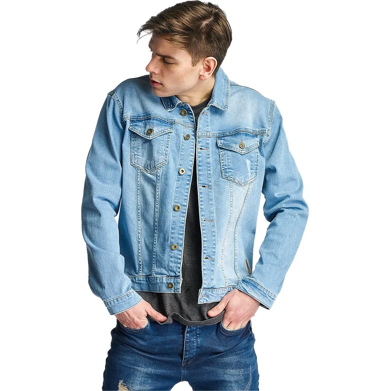 Just Rhyse bunda pánská Freshwater Jeans Jacket Light Blue džíska riflová -  GLAMI.cz