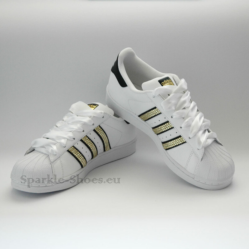 Adidas Adidas Superstar Foundation SparkleS White Black Gold C77124