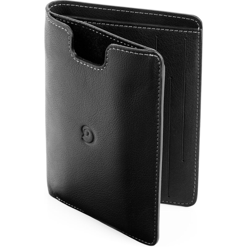 Danny P. Kožená peněženka s pouzdrem na iPhone SE/5S/5 pocketbook, Černá