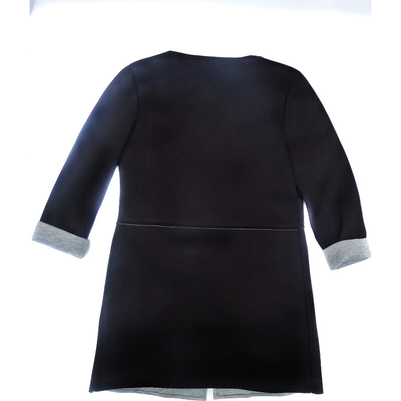 NoName Dámské stylové sako černé s růžovou podšívkou