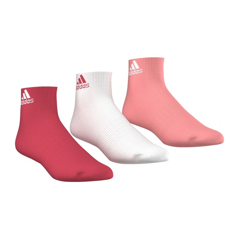 Ponožky adidas Performance PER ANKLE T 3PP (Růžová / Bílá / Červená)