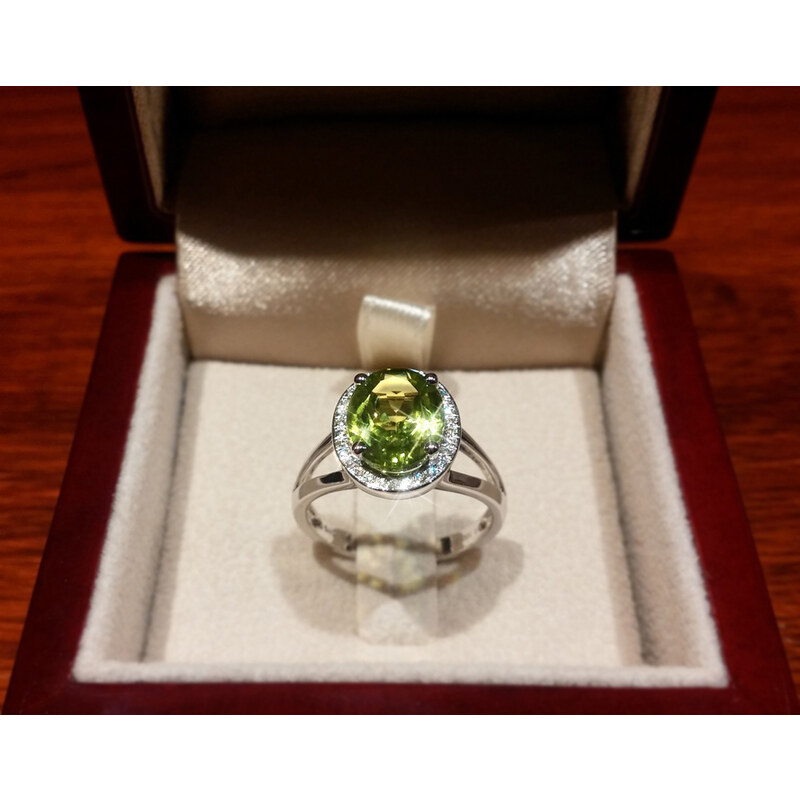 GEMS DIAMONDS Diamantový prsten s peridotem Briline 3860541-0-55-87
