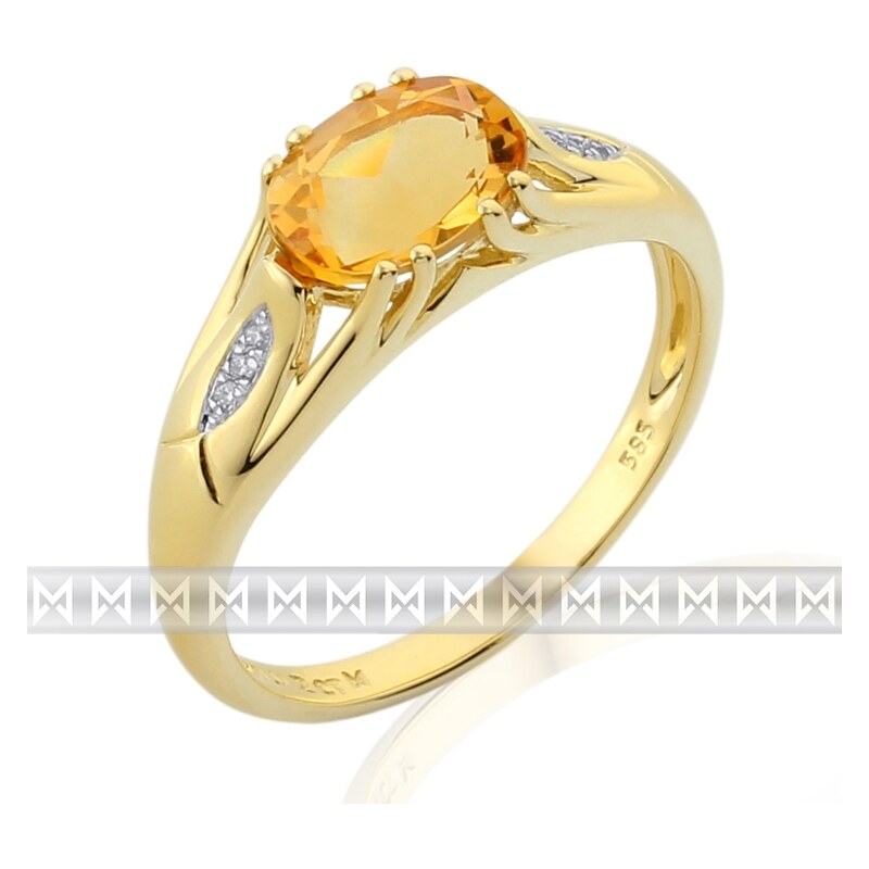 GEMS DIAMONDS Diamantový prsten s citrínem Briline 3811900-5-55-80