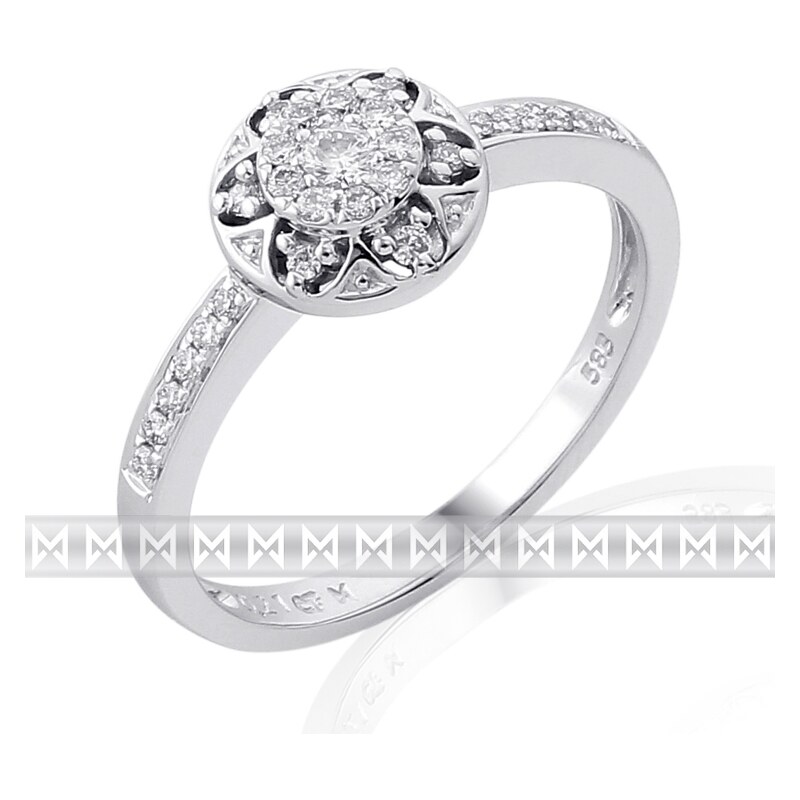 GEMS DIAMONDS Zásnubní prsten s diamantem, bílé zlato brilianty Briline 3861655-0-52-99