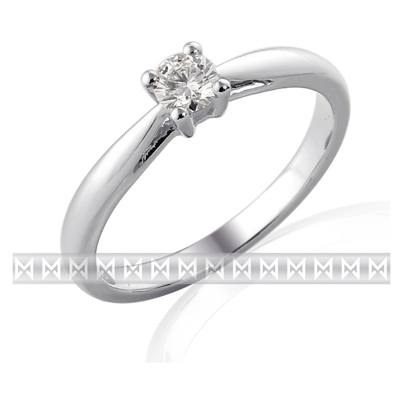 GEMS DIAMONDS Zásnubní prsten s diamantem, bílé zlato brilianty Briline 3860355-0-51-99