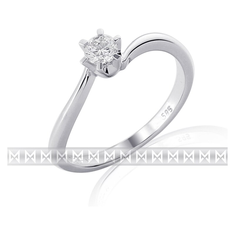 GEMS DIAMONDS Zásnubní prsten s diamantem, bílé zlato brilianty Briline 3860201-0-53-99