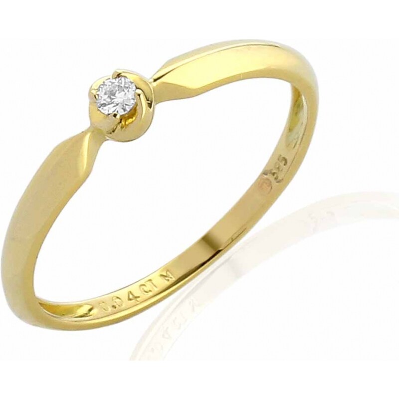 GEMS DIAMONDS Zásnubní prsten s diamantem, žluté zlato brilianty Briline 3811819-0-57-99