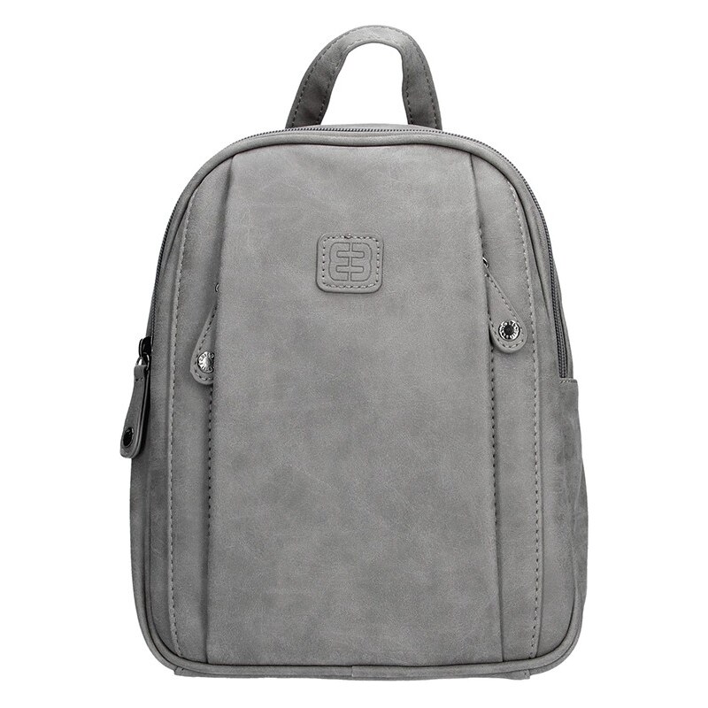 Moderní ekokožený dámský batoh Enrico Benetti 66169 - šedá