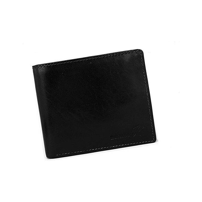 RONALDO Luxusní černá pánská kožená peněženka
