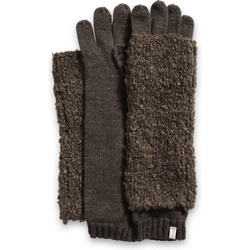 Esprit soft two-in-one knitted gloves