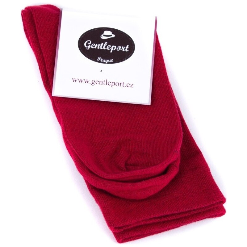 Barevné ponožky Gentleport - tmavě červené