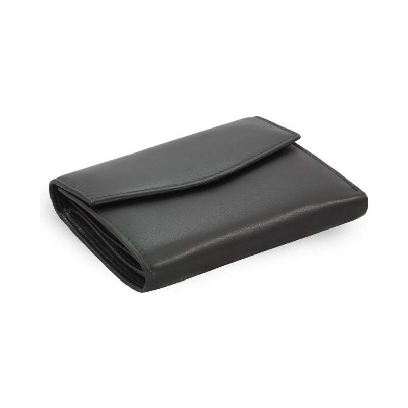 Arwel černá dámská kožená peněženka s klopnou