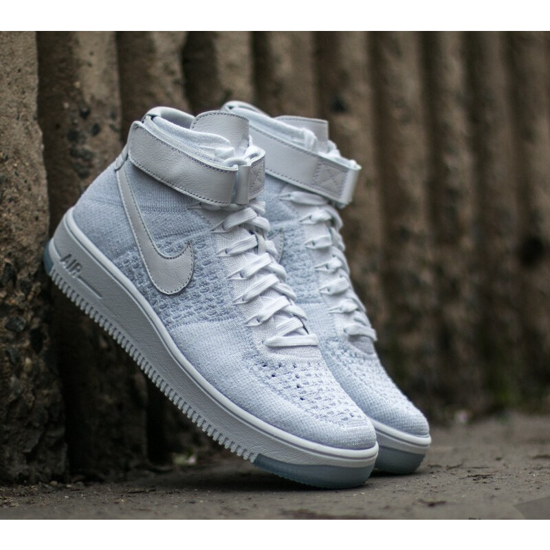 Nike W Air Force 1 Flyknit White/ White-Pure Platinum