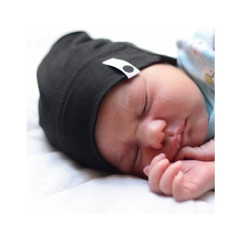 Lamama Dětská novorozenecká čepice - černá