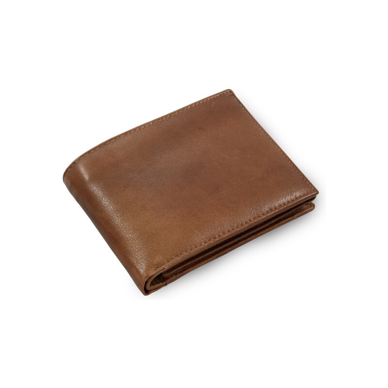 Arwel Pánská kožená peněženka se zápinkou tmavě hnědá