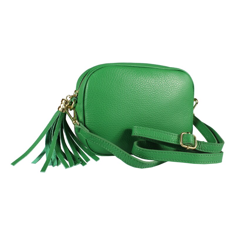 Zelená kožená italská crossbody kabelka Bala Verde NovaKabelka.cz 18187873