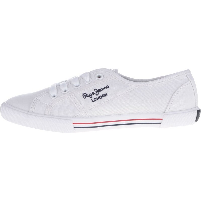 Bile damske tenisky Pepe Jeans Aberlady Basic GLAMI.cz