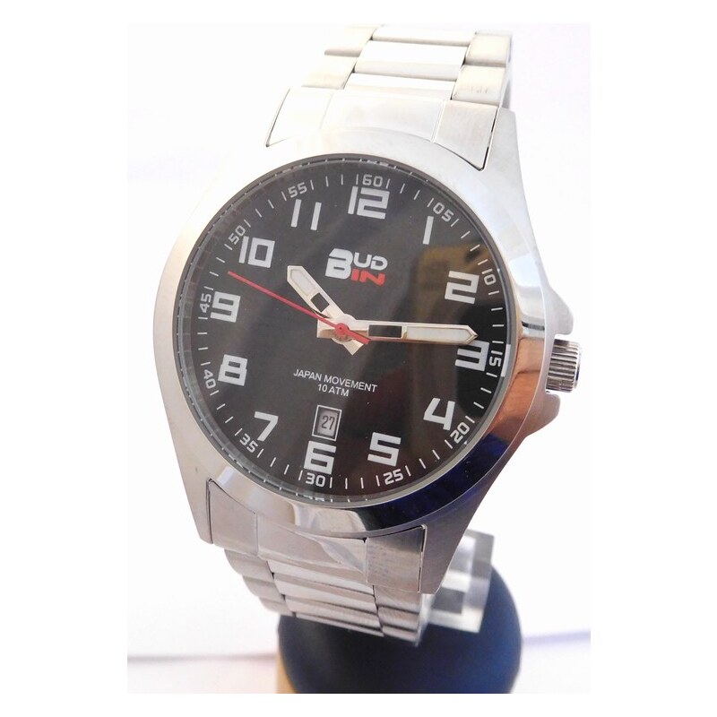 Pánské levné ocelové vodotěsné hodinky Bud-IN steel B1701.2 -