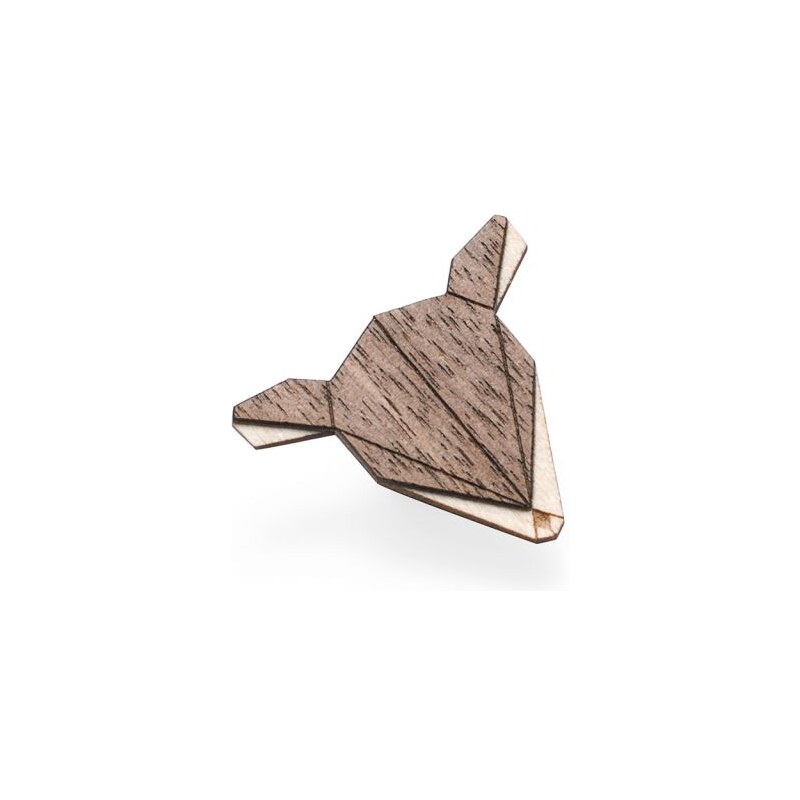 BeWooden Dřevěná brož Doe Brooch