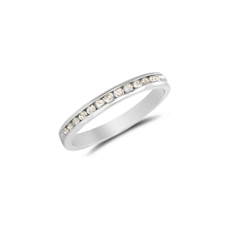 Prsten z bílého zlata s diamanty KLENOTA je1805