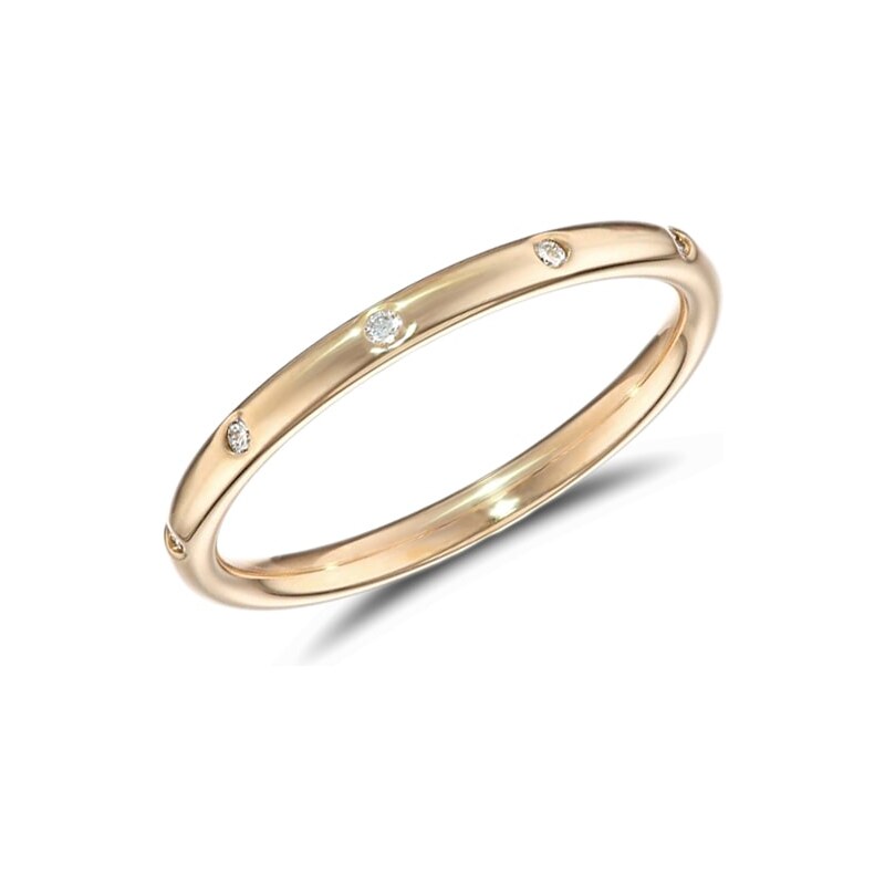 Zlatý prsten s brilianty KLENOTA k0435093