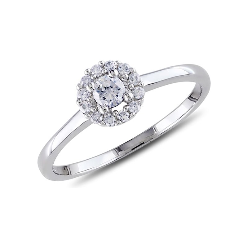Diamantový prsten ze stříbra KLENOTA sil3918