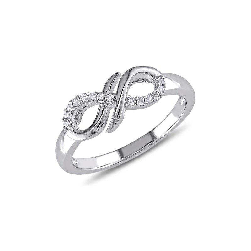 Zlatý prsten s diamantovým znakem nekonečna KLENOTA k0183012