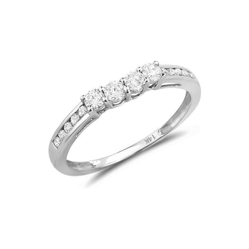 Výroční snubní prsten s diamanty KLENOTA