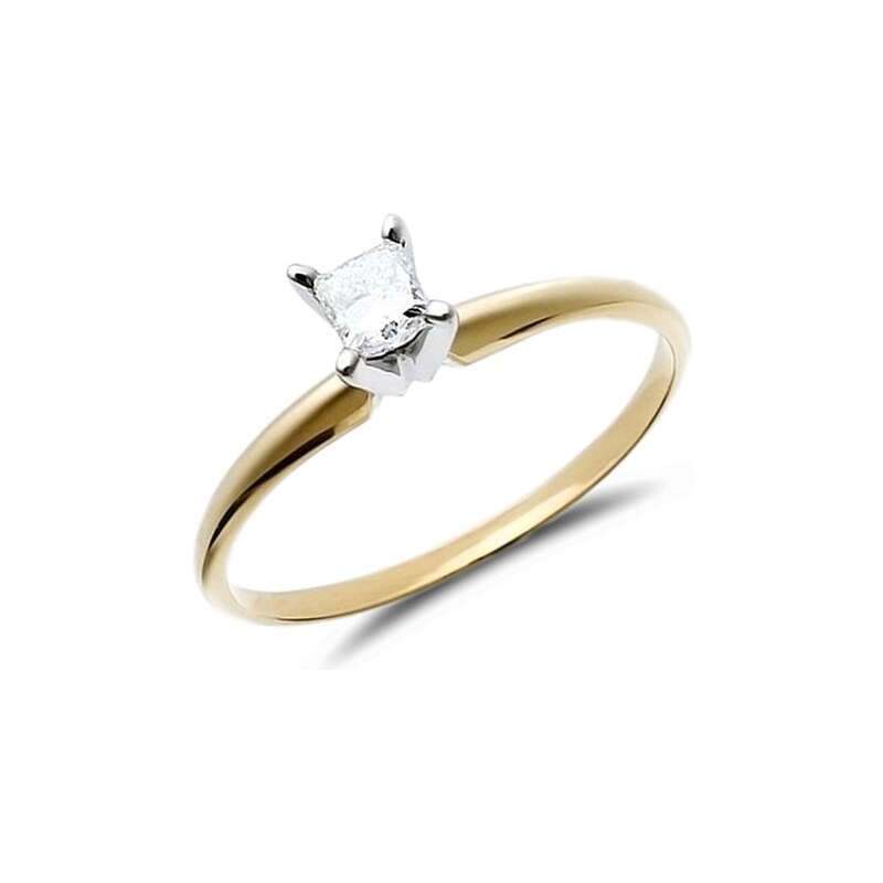 Zlatý zásnubní prsten KLENOTA