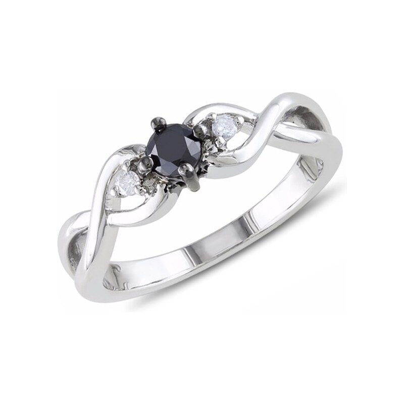 Stříbrný prsten s diamanty KLENOTA sil6167