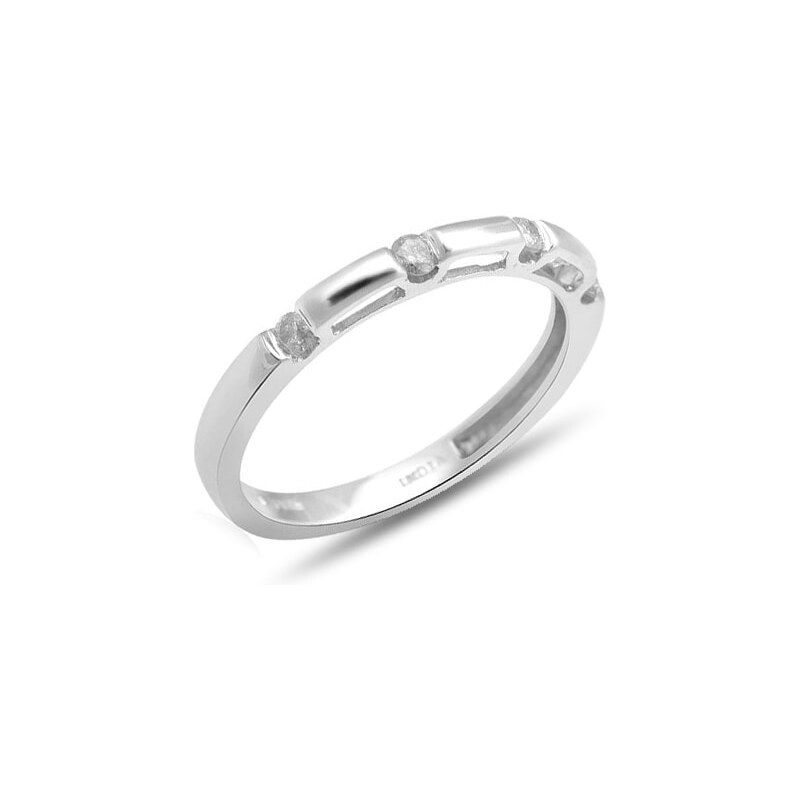 Stříbrný prsten s brilianty KLENOTA sil6212